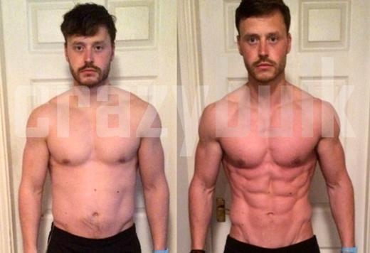 JOHN MILLER BENUTZE CRAZYBULKS CUTTING PAKET FÜR 8 WOCHEN